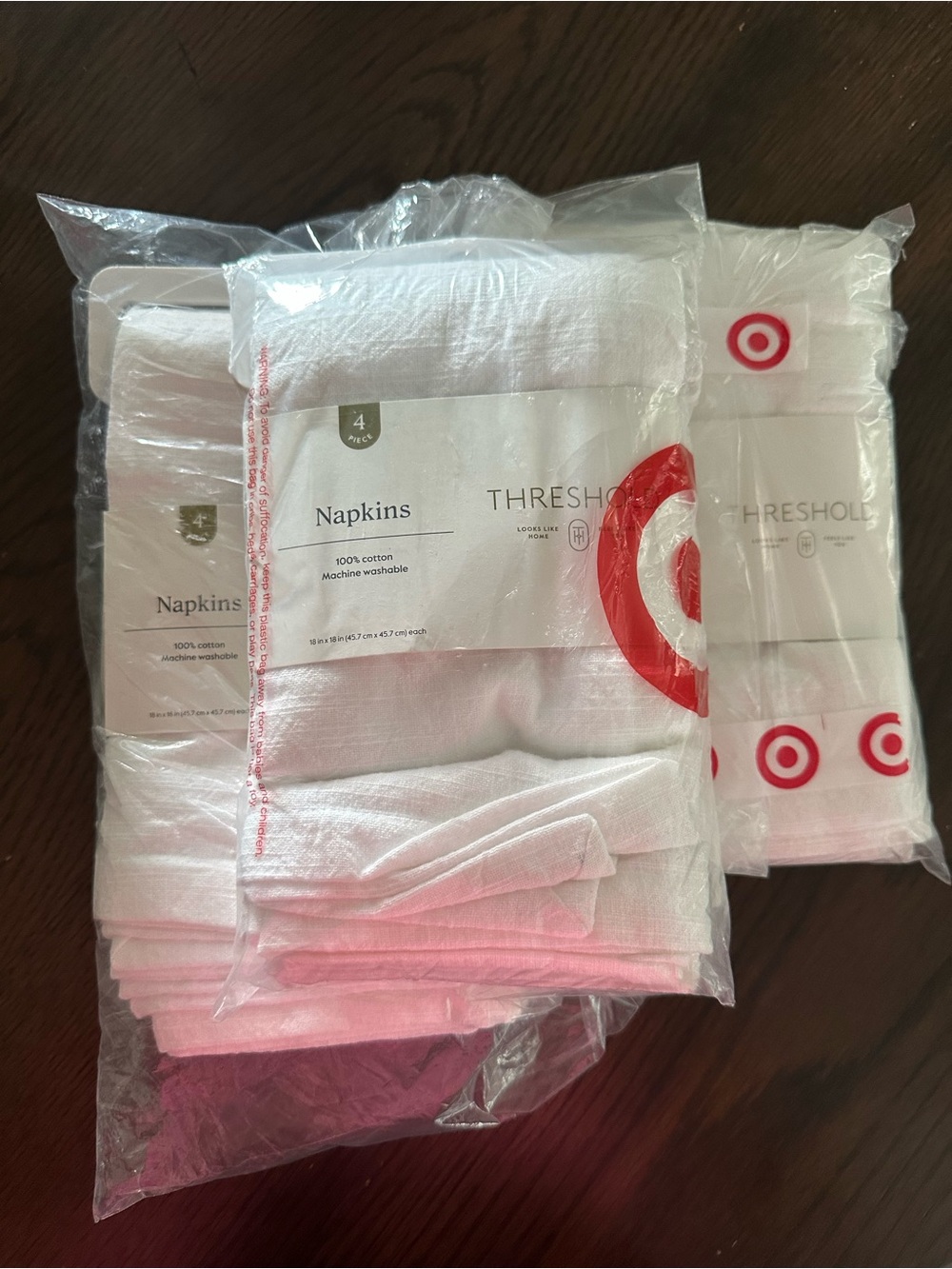 Threshold White Cotton Napkins - 3 sets of 4